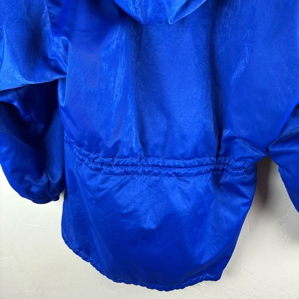 Vintage skea Paris Vail Royal Blue Ski Snow Jacket Faux Fur Hood 1990s Large USA